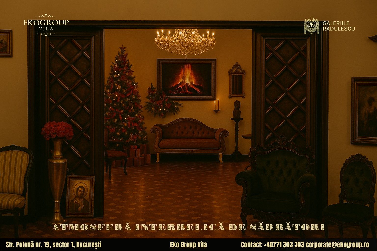 Decoratiuni de Craciun care readuc farmecul anilor ’30: o experiență unică la Eko Group Vila